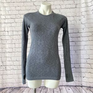 Lululemon Run Swiftly Tech Long Sleeve Lace size 6 gray